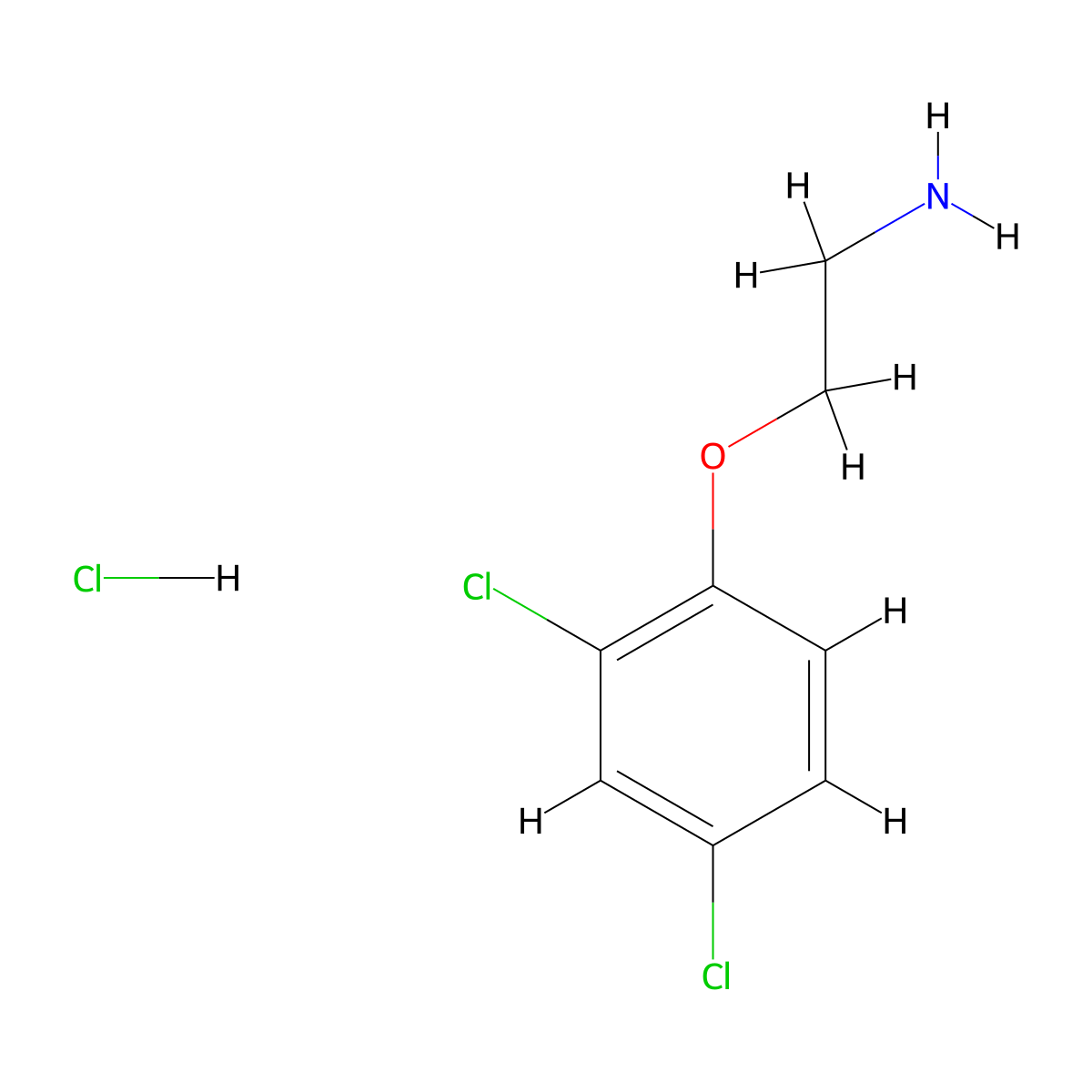 2-(2,4-Dichlorophenoxy)ethan-1-amine hydrochloride molecular structure, CAS 26378-66-5