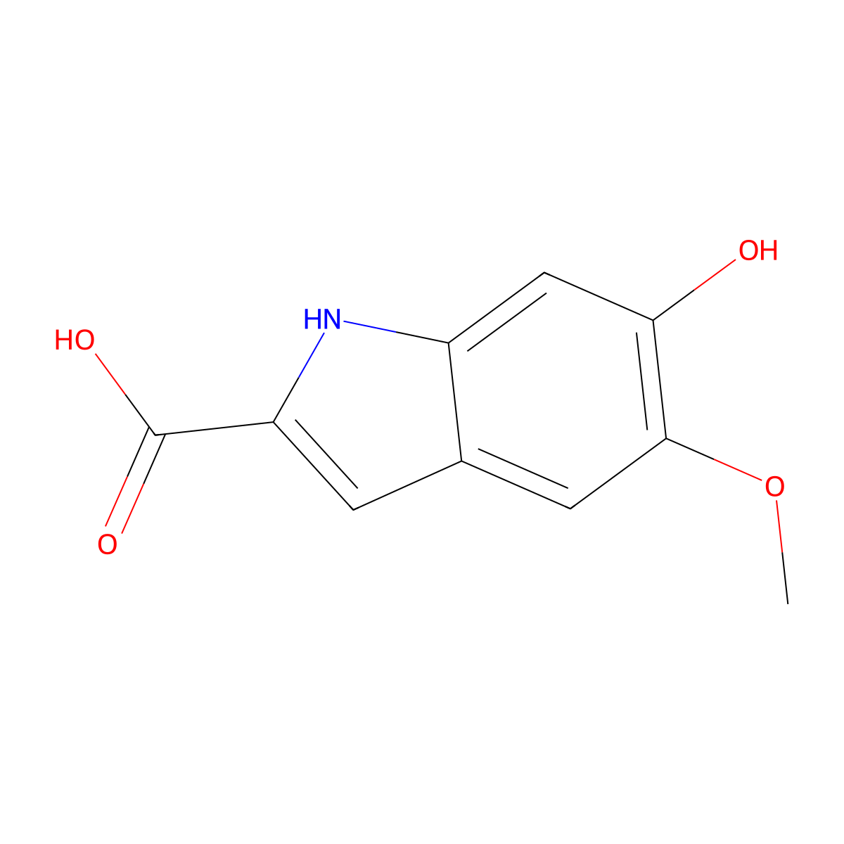 6-Hydroxy-5-methoxy-2-indolylcarboxylic acid molecular structure, CAS 2638-99-5