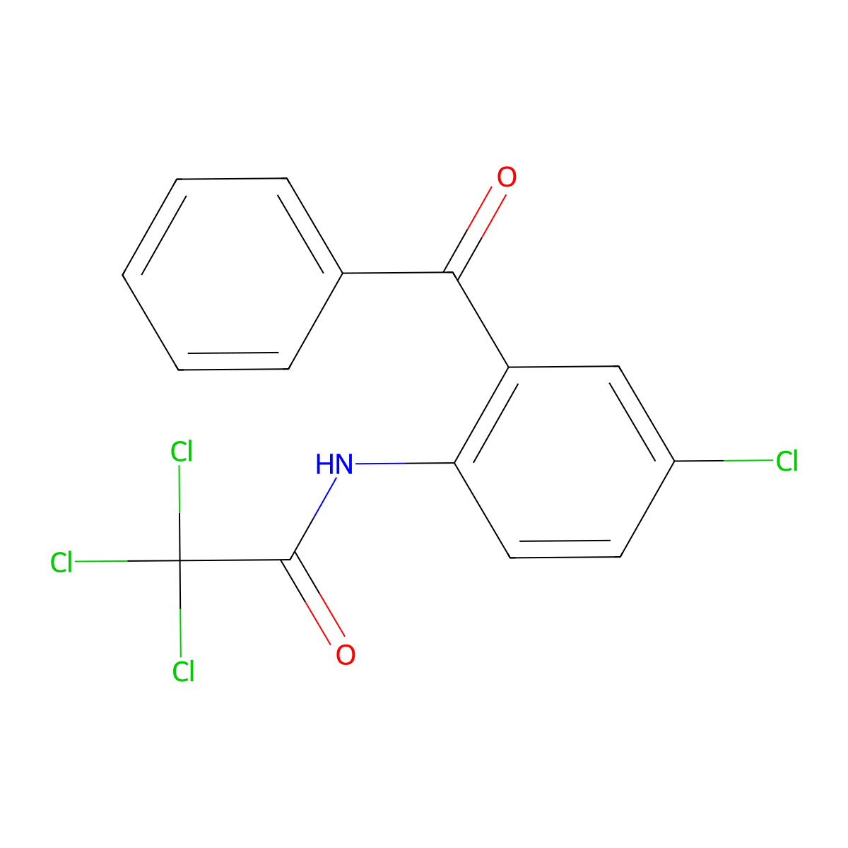 2'-Benzoyl-2,2,2,4'-tetrachloroacetanilide molecular structure, CAS 26381-66-8
