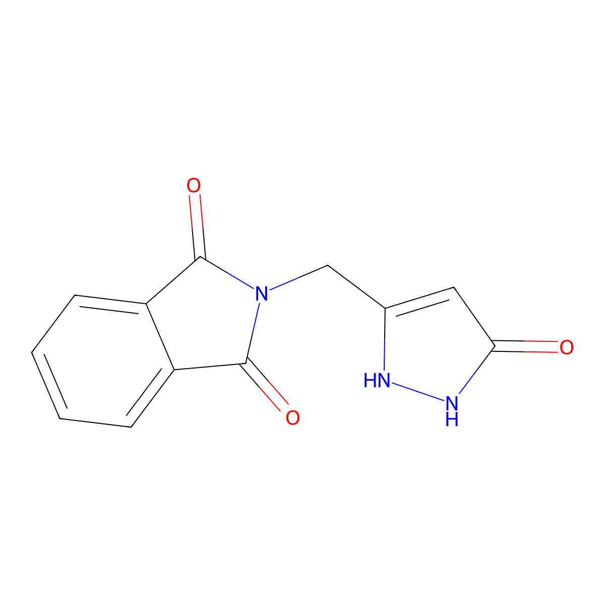 2-[(5-Oxo-2,5-dihydro-1H-pyrazol-3-yl)methyl]-1H-isoindole-1,3(2H)-dione molecular structure, CAS 26384-52-1