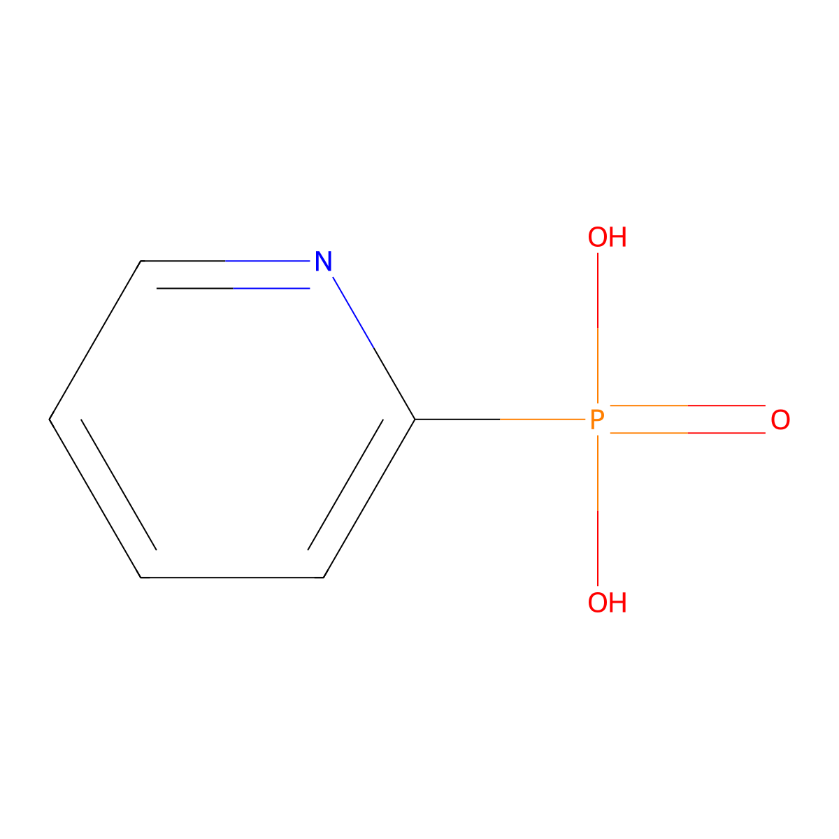 2-Pyridylphosphonic acid molecular structure, CAS 26384-86-1