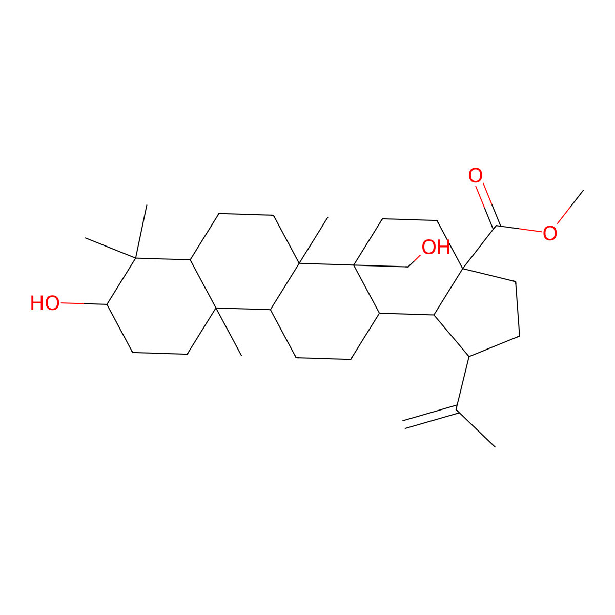 3,27-Dihydroxy-20(29)-lupen-28-oic acid methyl ester molecular structure, CAS 263844-79-7