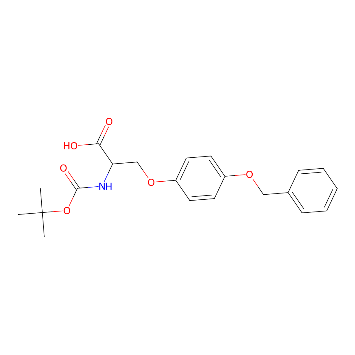 N-Boc-O-[4-(phenylmethoxy)phenyl]-L-serine molecular structure, CAS 263846-81-7