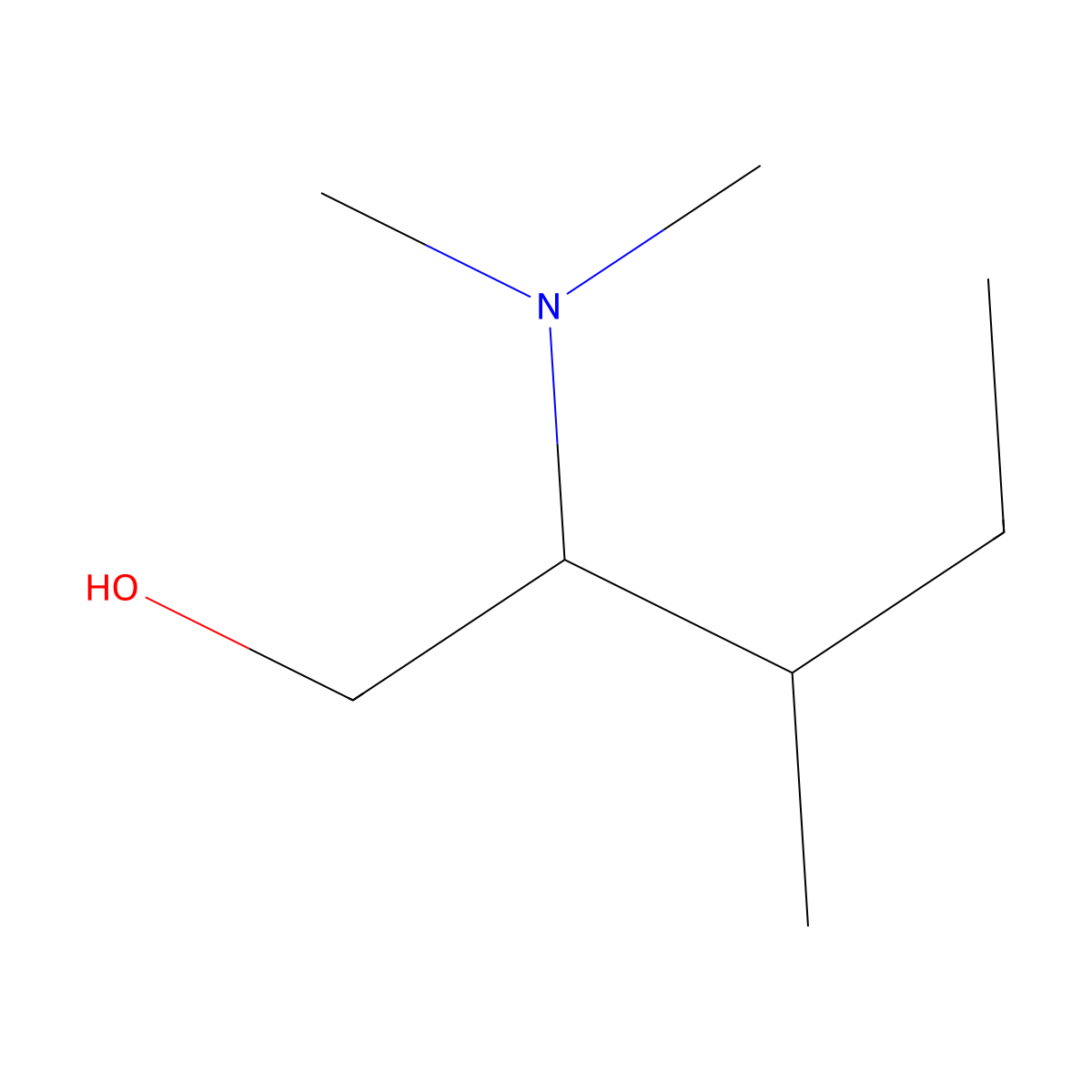 1-Pentanol, 2-(dimethylamino)-3-methyl- molecular structure, CAS 263847-41-2
