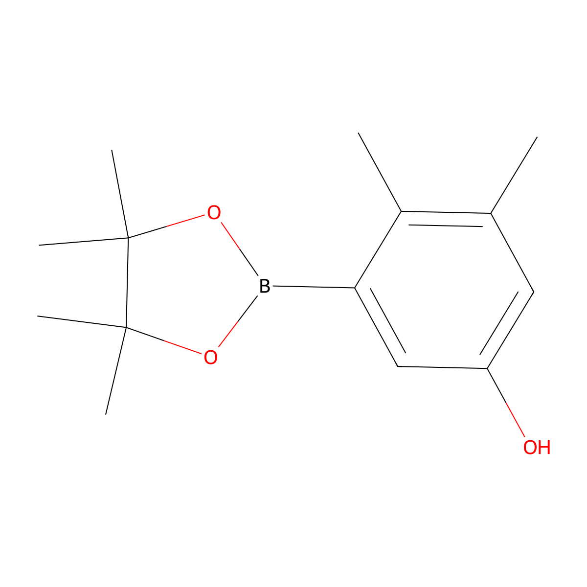 3,4-Dimethyl-5-(4,4,5,5-tetramethyl-1,3,2-dioxaborolan-2-yl)phenol molecular structure, CAS 2638502-54-0