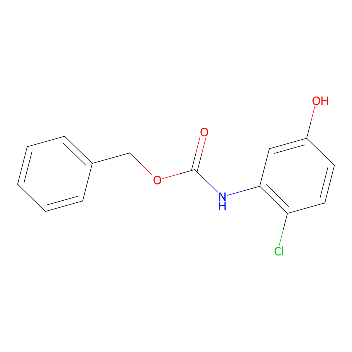 benzyl N-(2-chloro-5-hydroxyphenyl)carbamate molecular structure, CAS 2638520-05-3
