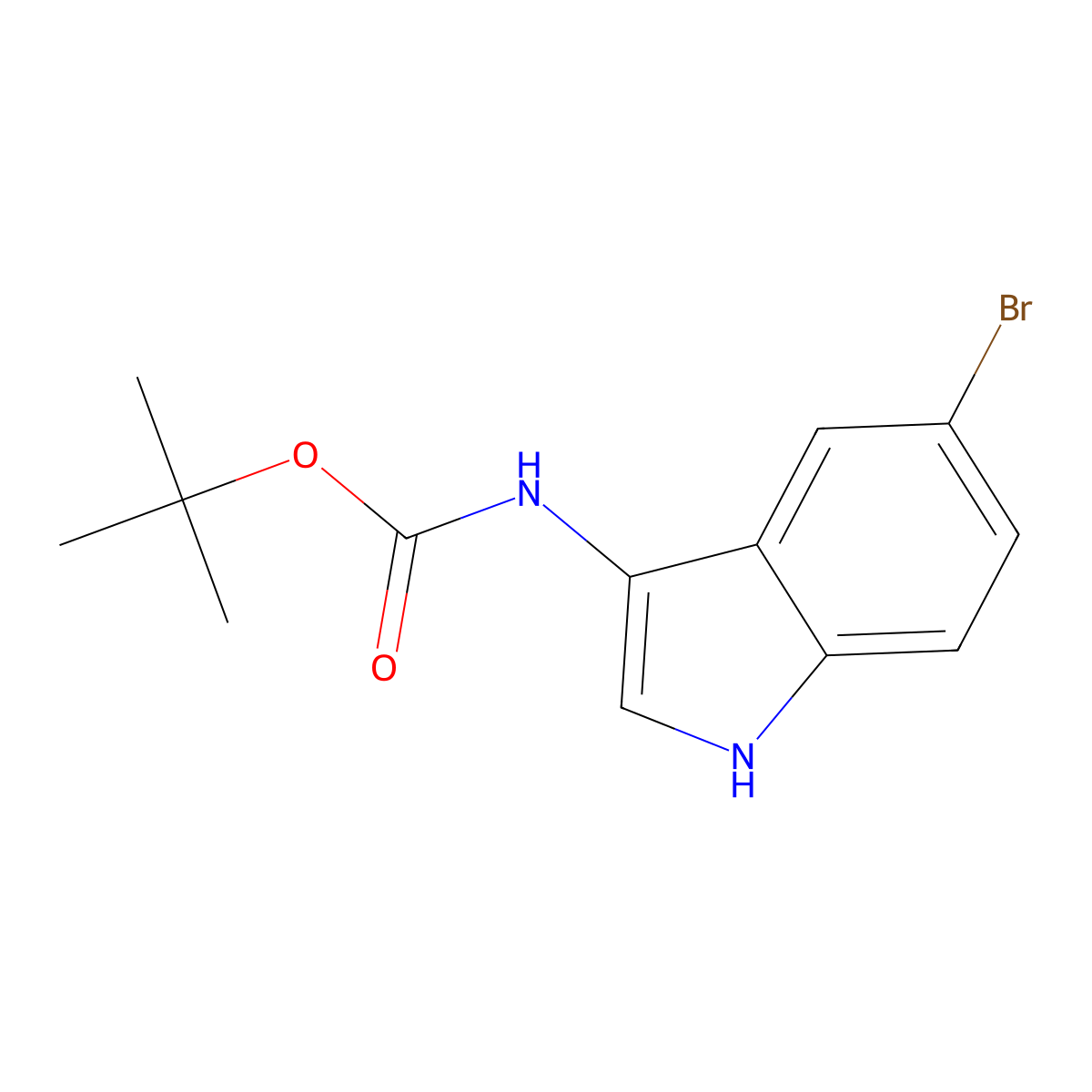 tert-Butyl (5-bromo-1H-indol-3-yl)carbamate molecular structure, CAS 2638559-58-5