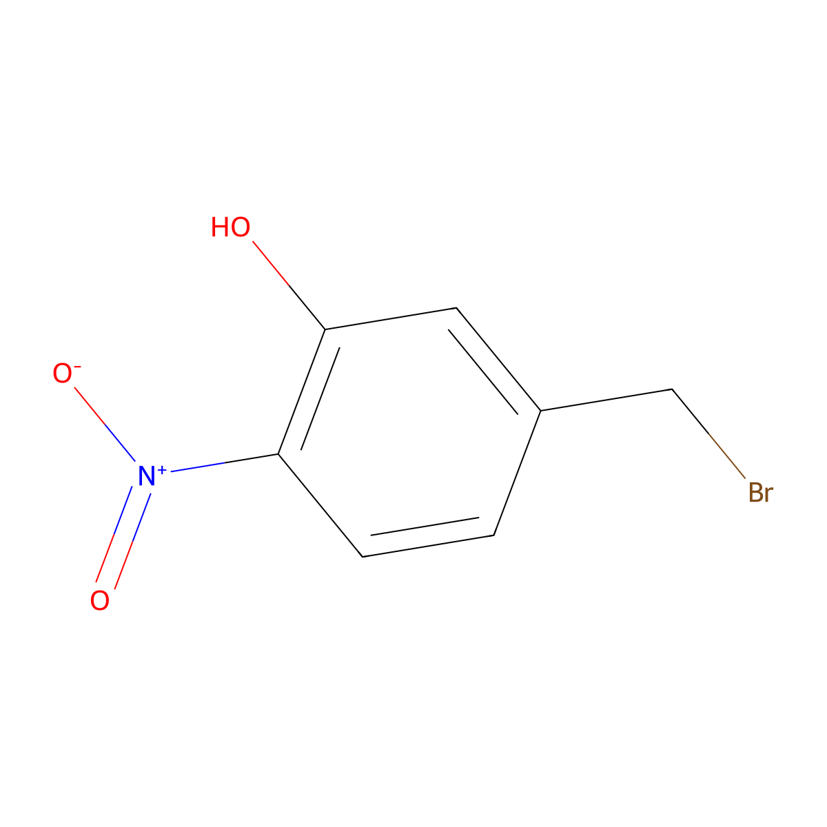 Phenol, 5-(bromomethyl)-2-nitro- molecular structure, CAS 26386-82-3