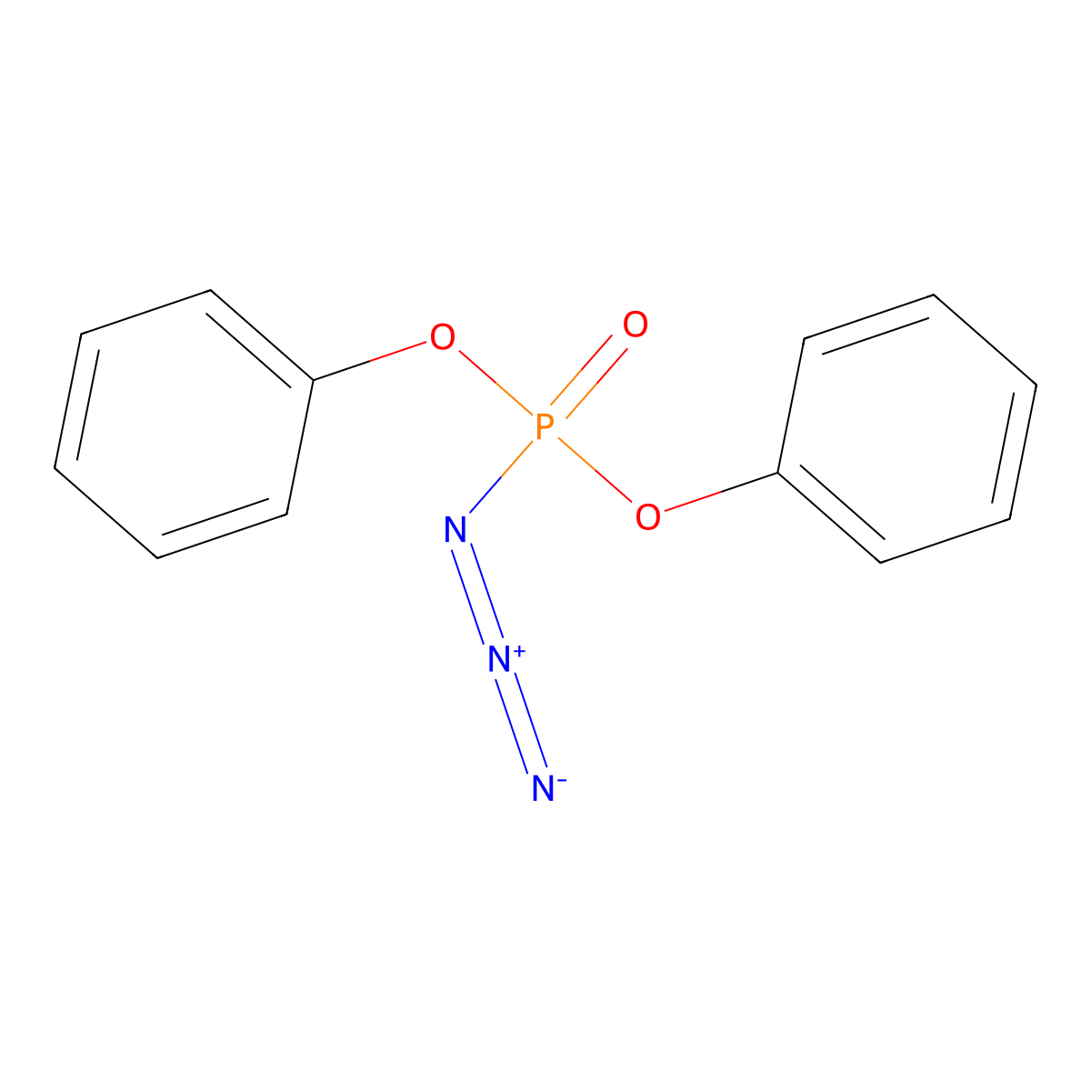 Diphenylphosphoryl azide molecular structure, CAS 26386-88-9