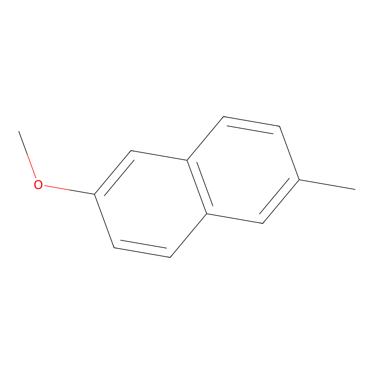 2-Methoxy-6-methylnaphthalene molecular structure, CAS 26386-94-7
