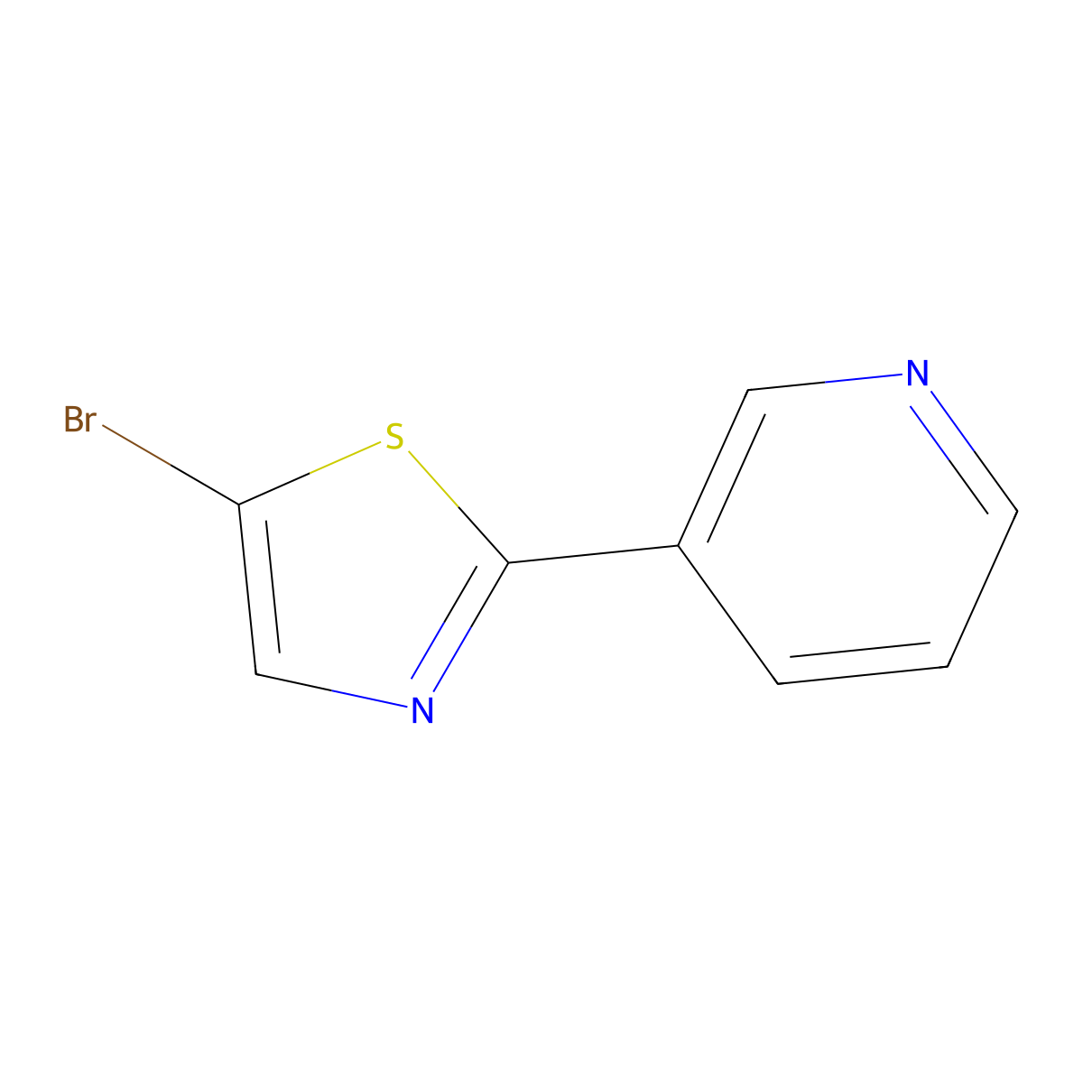 5-Bromo-2-(pyridin-3-yl)thiazole molecular structure, CAS 263868-73-1