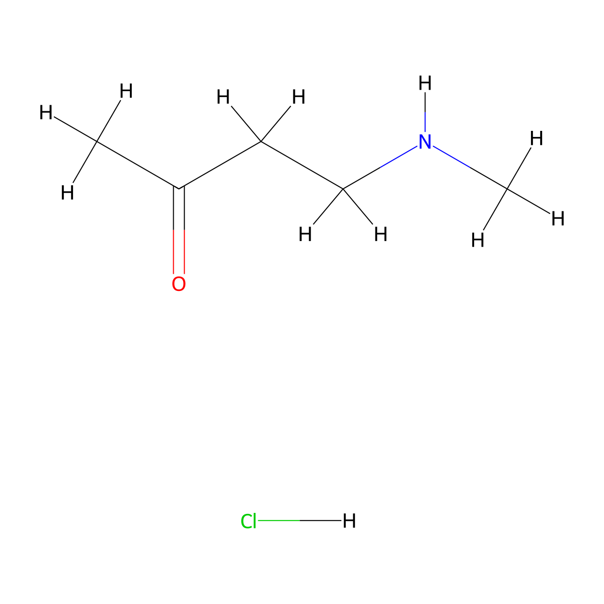 4-(Methylamino)butan-2-one hydrochloride molecular structure, CAS 26387-62-2