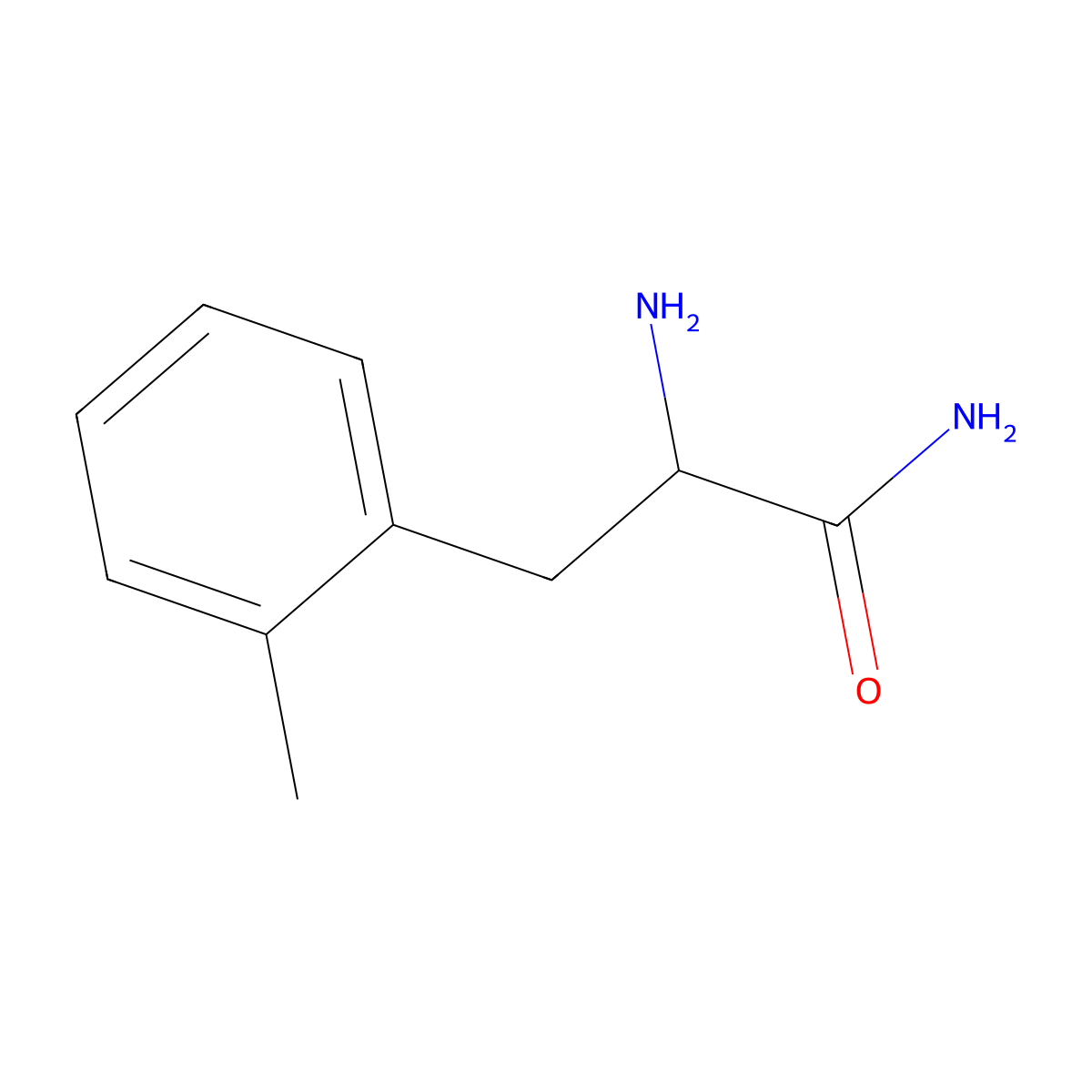 2-Amino-3-(2-methylphenyl)propanamide molecular structure, CAS 263889-04-9