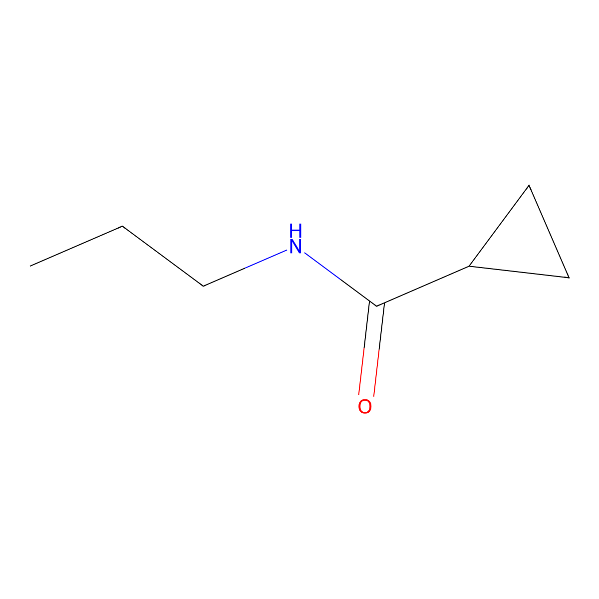 n-Propylcyclopropanecarboxamide molecular structure, CAS 26389-59-3