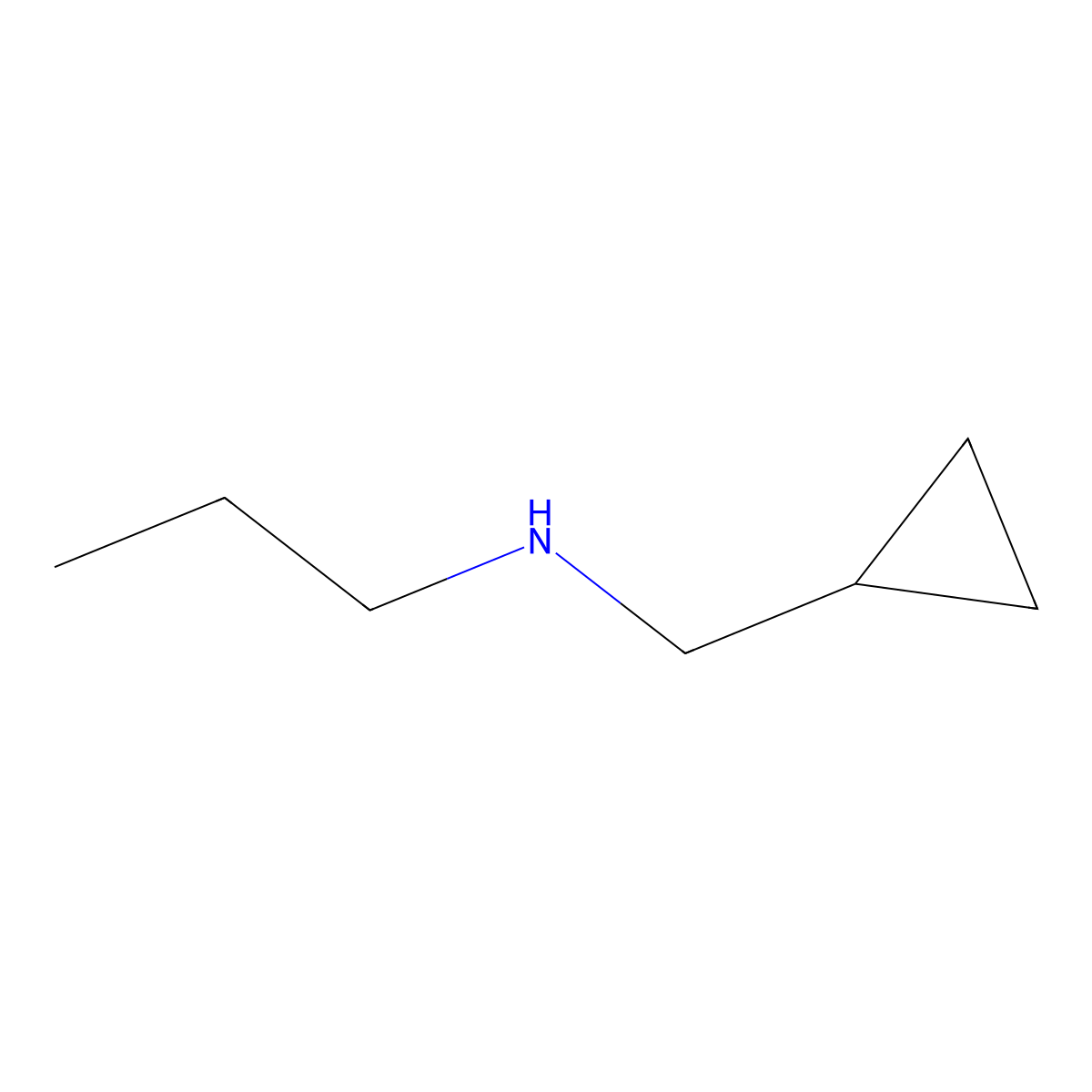 Cyclopropanemethanamine, N-propyl- molecular structure, CAS 26389-60-6