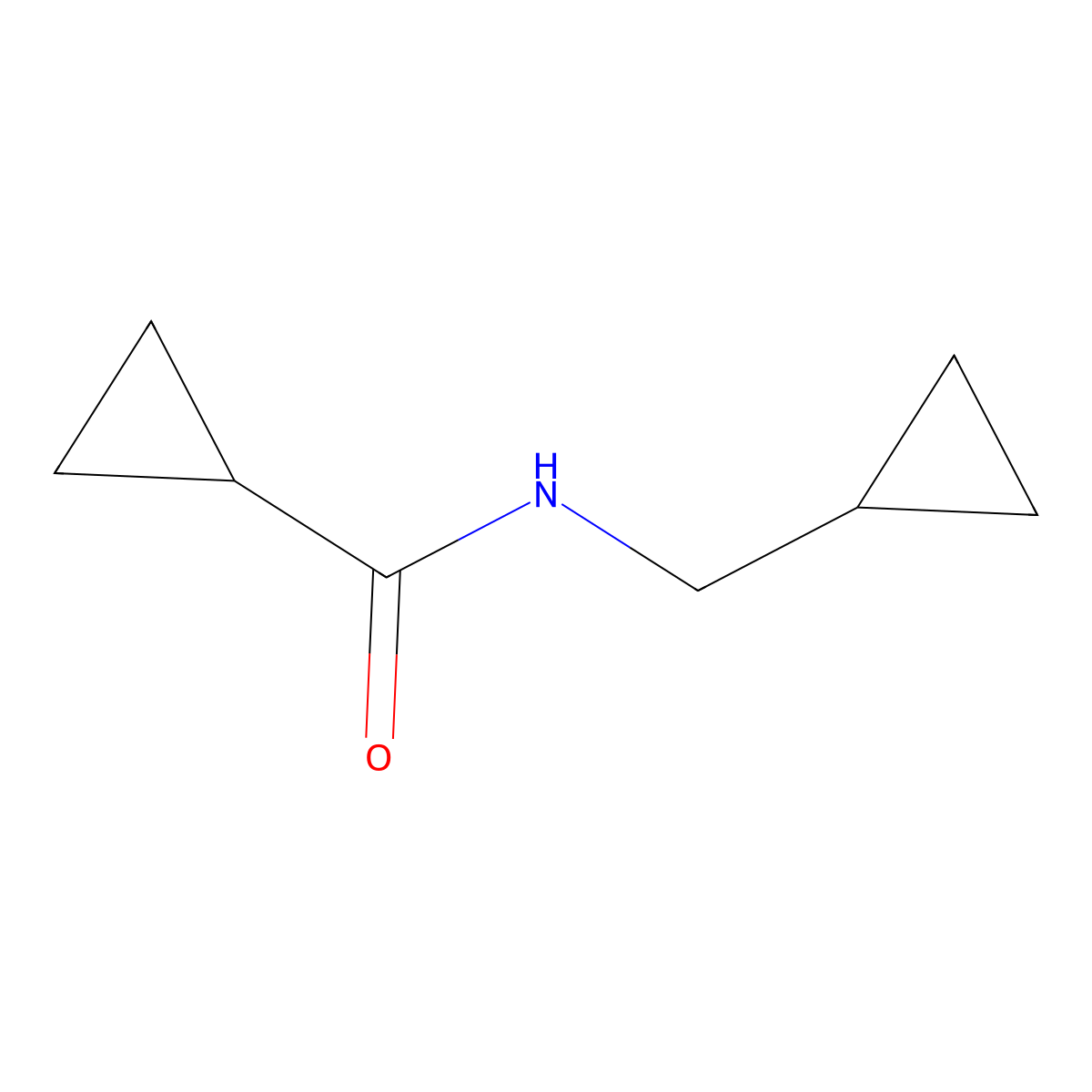 N-(Cyclopropylmethyl)cyclopropanecarboxamide molecular structure, CAS 26389-63-9