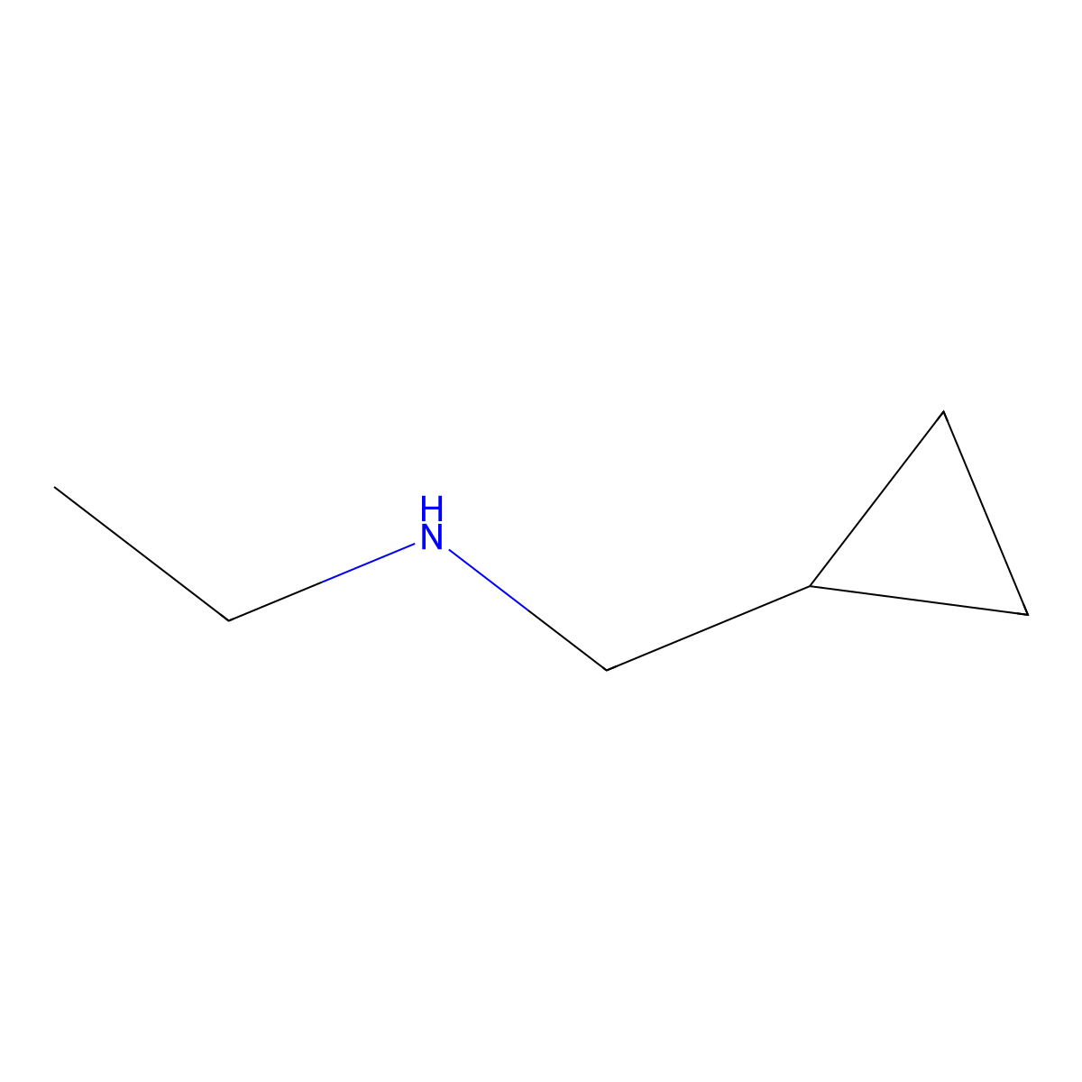 (Cyclopropylmethyl)(ethyl)amine molecular structure, CAS 26389-65-1
