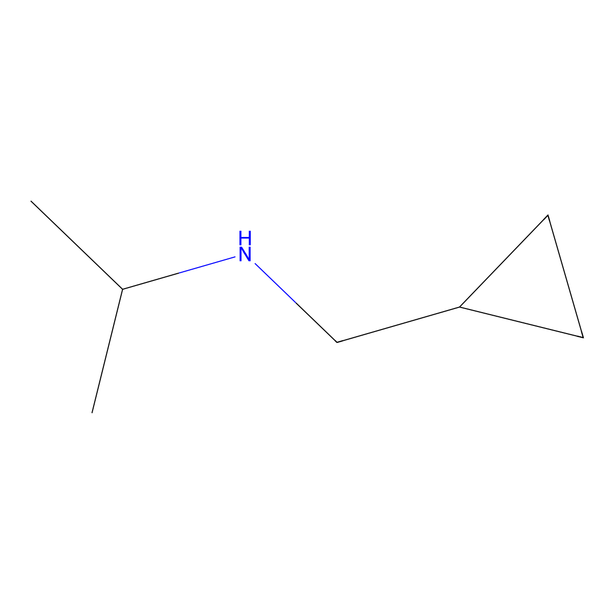 N-(cyclopropylmethyl)propan-2-amine molecular structure, CAS 26389-66-2