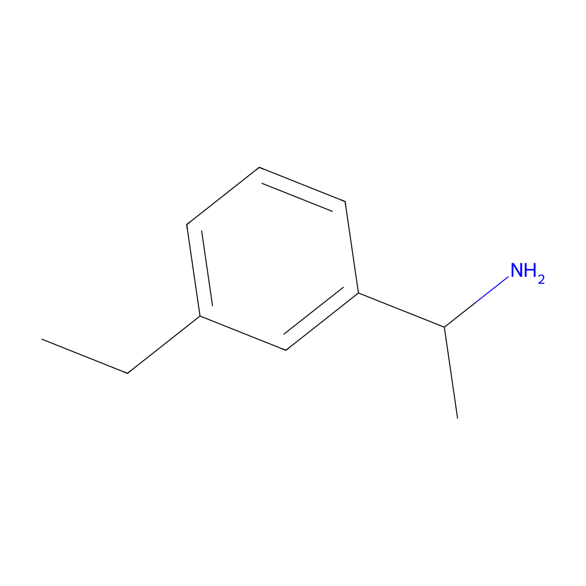 1-(3-Ethylphenyl)ethan-1-amine molecular structure, CAS 263893-77-2