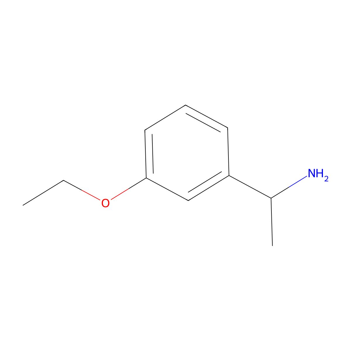 (R)-1-(3-ethoxyphenyl)ethanamine molecular structure, CAS 263893-81-8