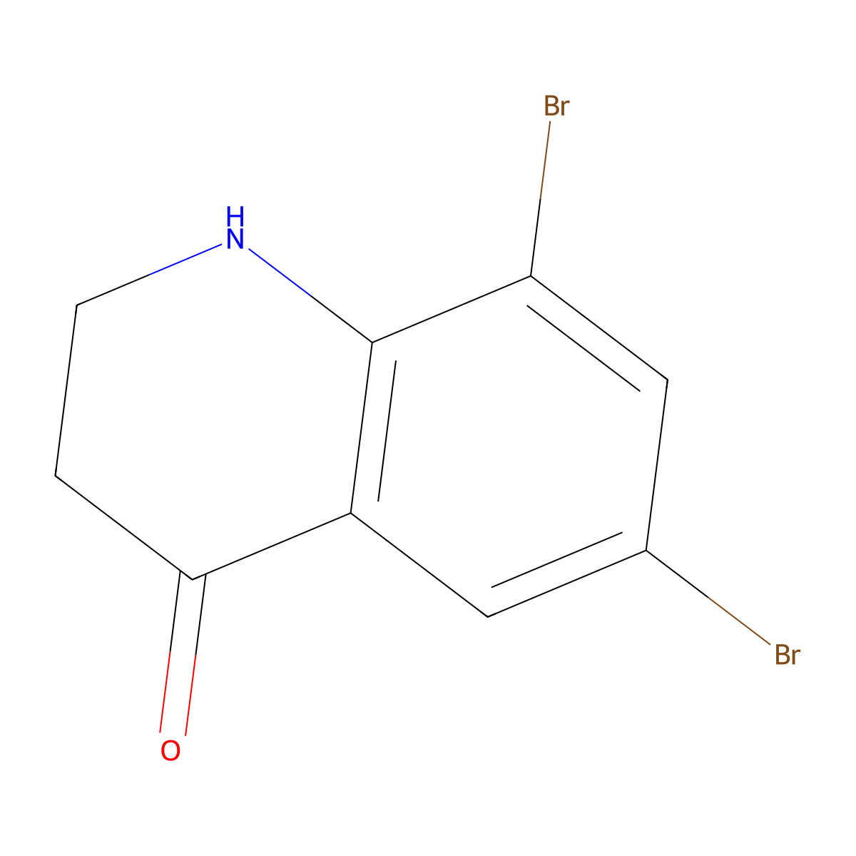 6,8-Dibromo-1,2,3,4-tetrahydroquinolin-4-one molecular structure, CAS 263896-33-9