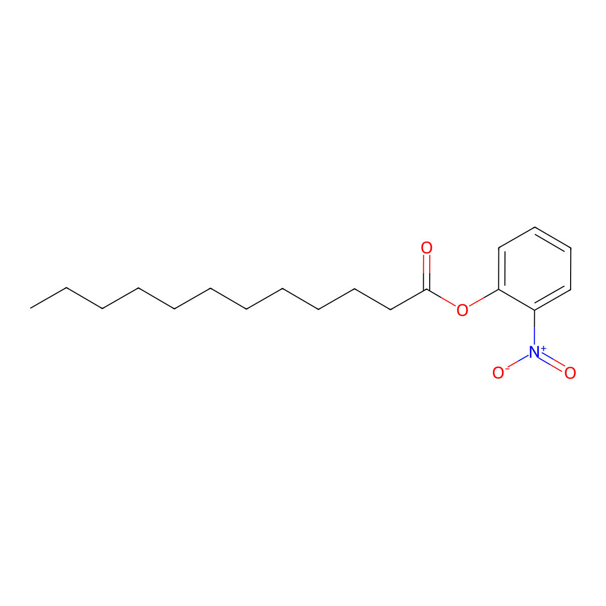 2-Nitrophenyl laurate molecular structure, CAS 2639-52-3