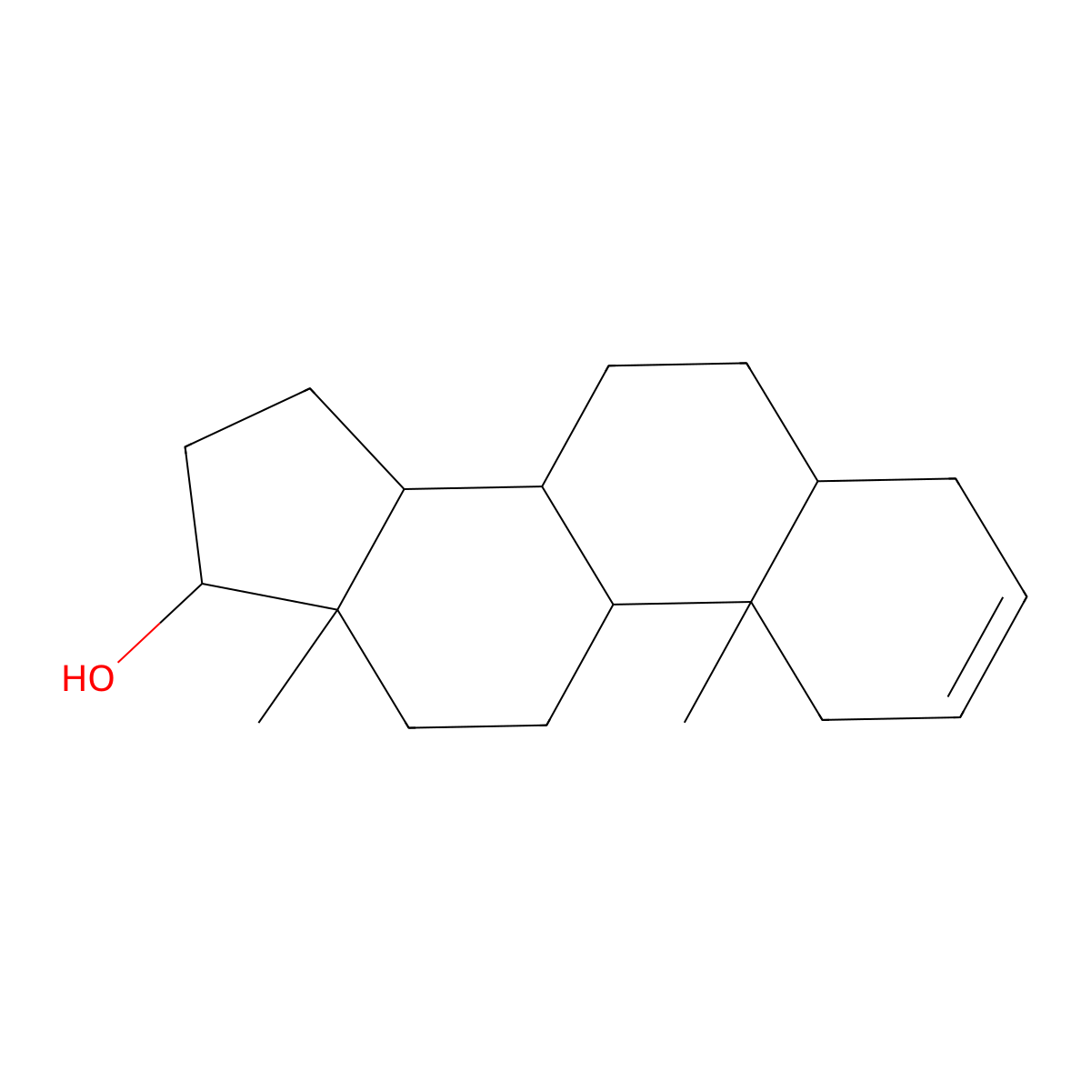 5alpha-Androst-2-en-17beta-ol molecular structure, CAS 2639-53-4