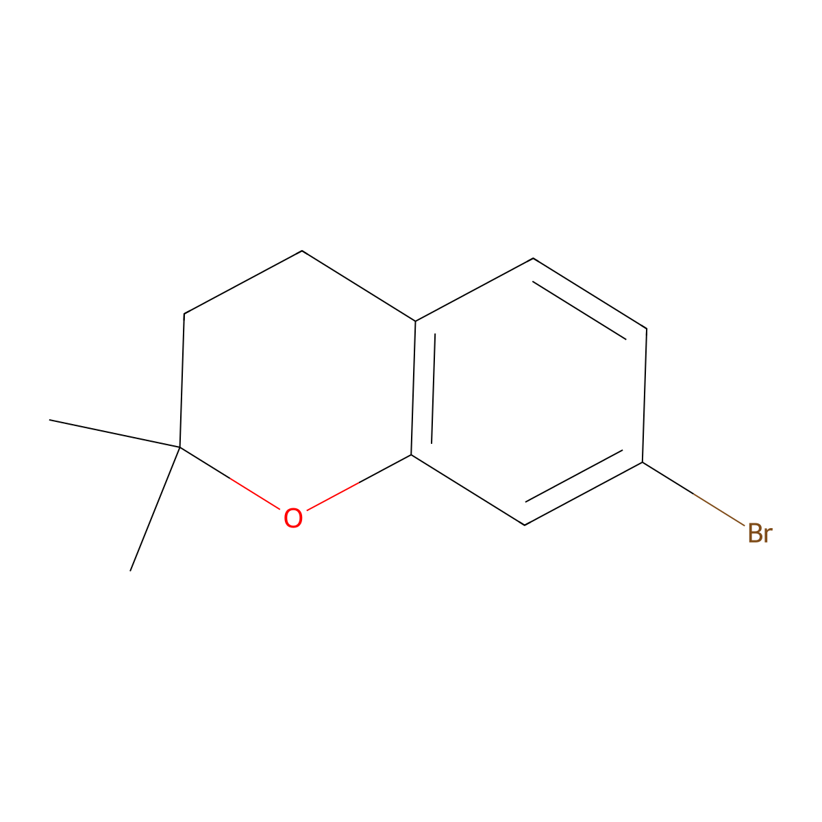 2,2-Dimethyl-7-bromo-3,4-dihydro-2H-1-benzopyran molecular structure, CAS 263903-20-4