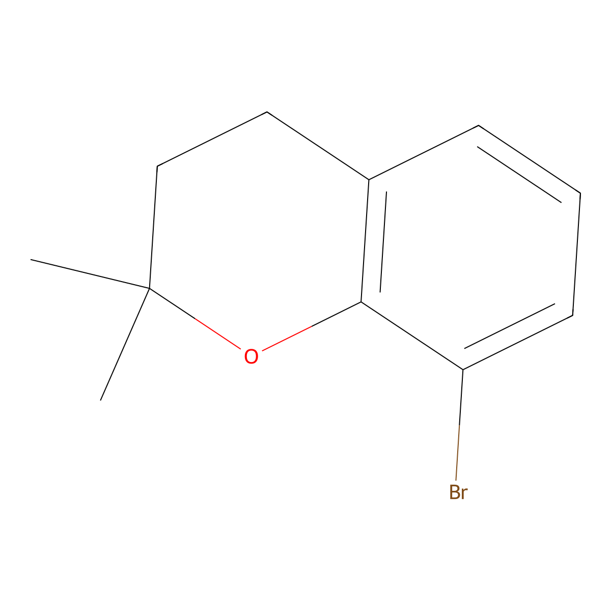 8-bromo-2,2-dimethyl-3,4-dihydro-2H-1-benzopyran molecular structure, CAS 263903-21-5