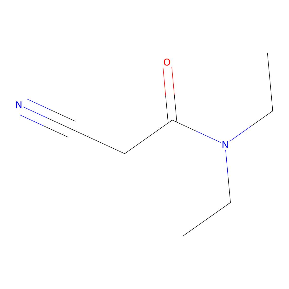 2-cyano-N,N-diethylacetamide molecular structure, CAS 26391-06-0