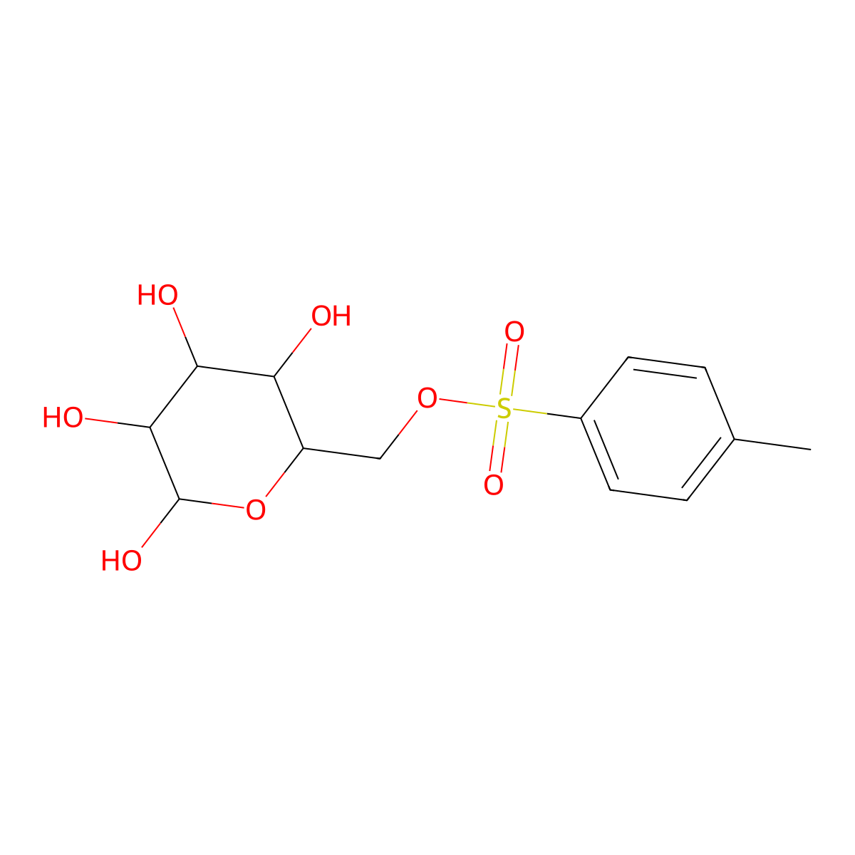 6-O-Tosyl-D-glucopyranose molecular structure, CAS 26391-80-0