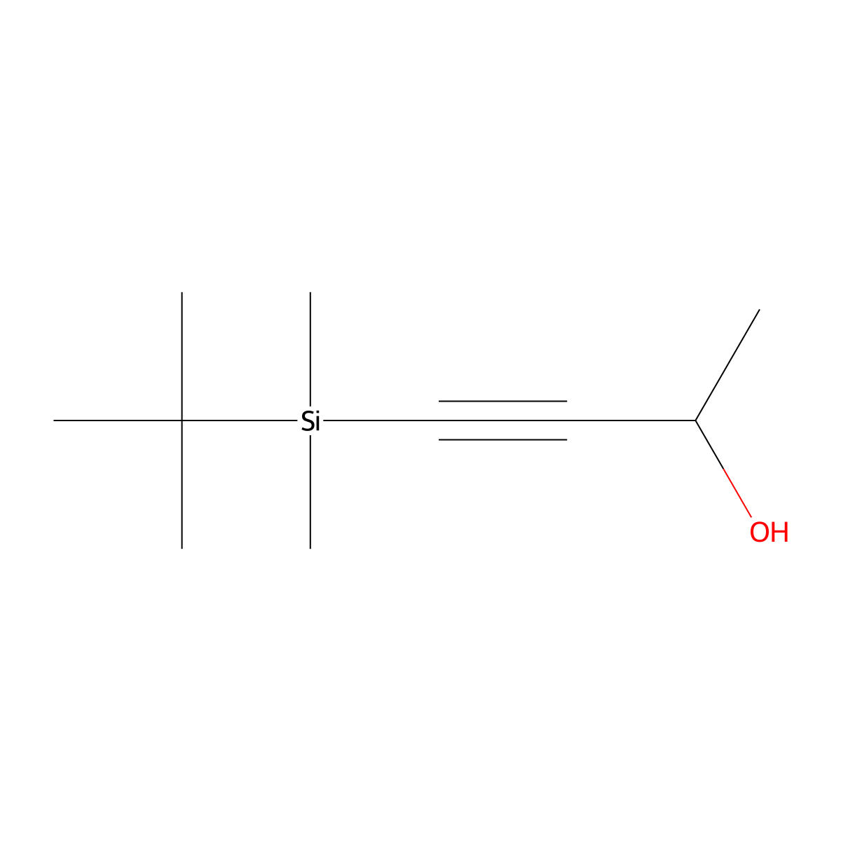 4-[(1,1-Dimethylethyl)dimethylsilyl]-3-butyn-2-ol molecular structure, CAS 263914-59-6