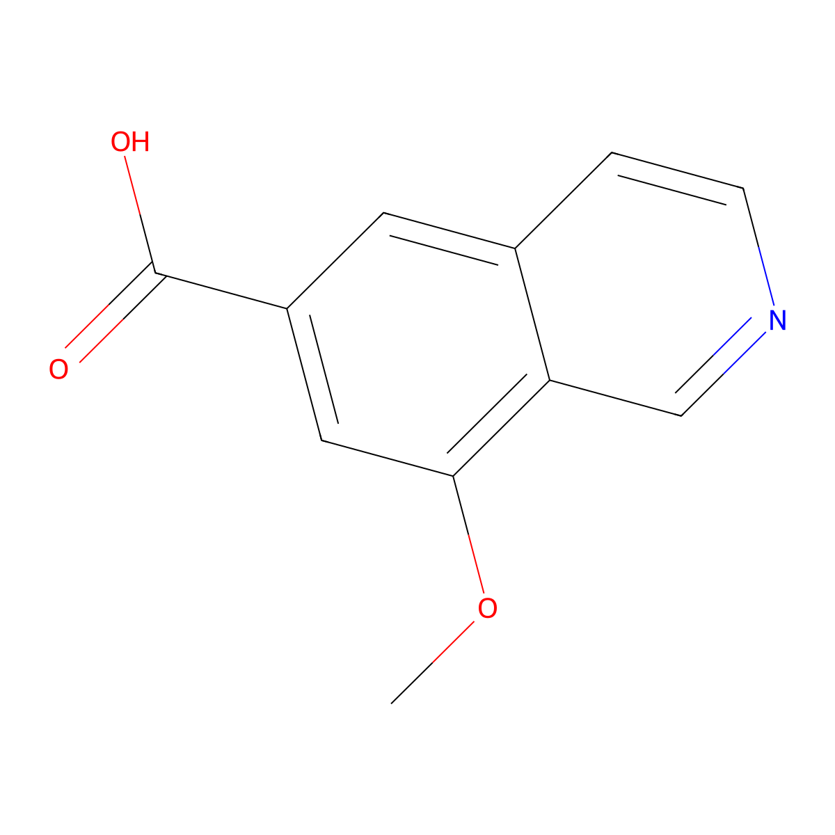 8-Methoxyisoquinoline-6-carboxylic acid molecular structure, CAS 2639204-09-2