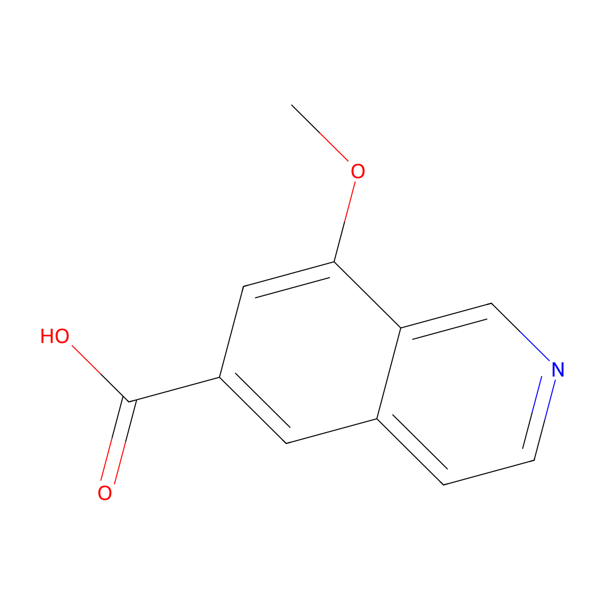 8-Methoxyisoquinoline-6-carboxylic acid molecular structure, CAS 2639204-09-2