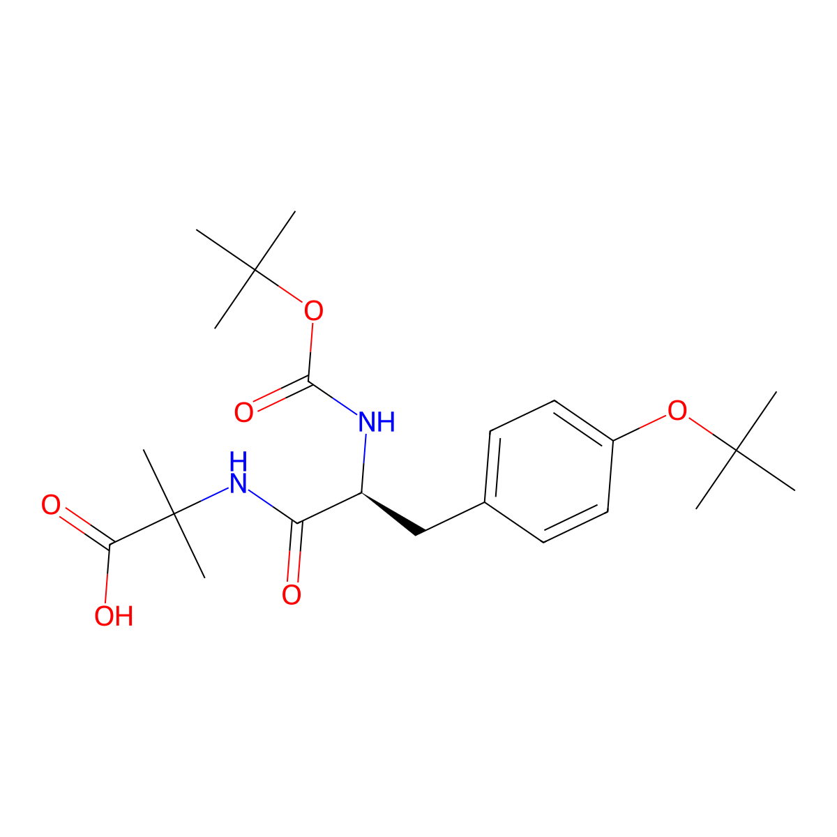 (S)-2-(3-(4-(tert-Butoxy)phenyl)-2-((tert-butoxycarbonyl)amino)propanamido)-2-methylpropanoic acid molecular structure, CAS 2639221-78-4