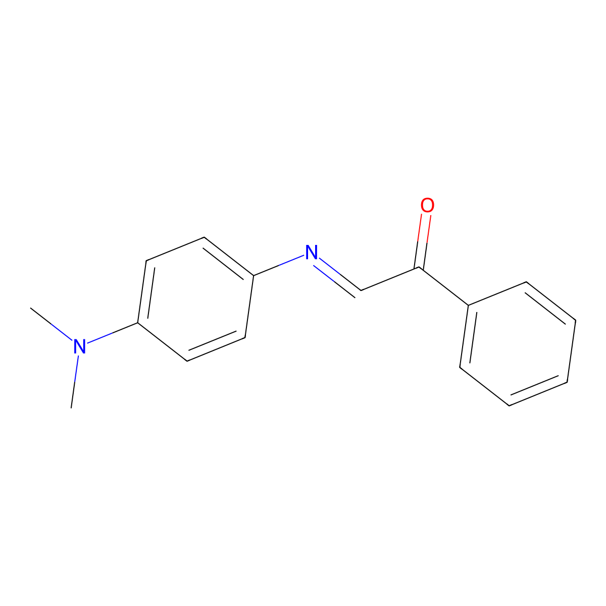(2E)-2-{[4-(dimethylamino)phenyl]imino}-1-phenylethan-1-one molecular structure, CAS 2639230-99-0