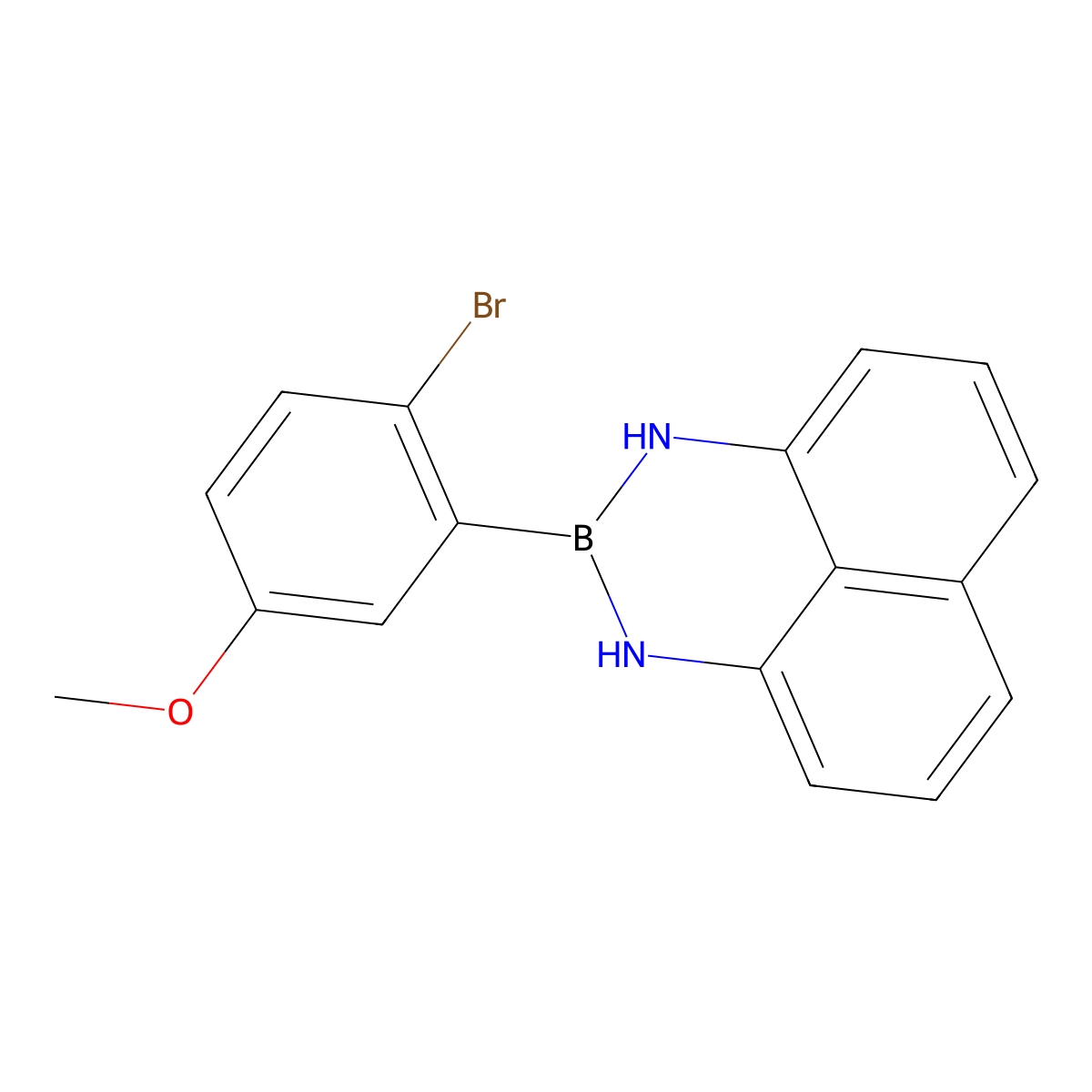2-(2-Bromo-5-methoxyphenyl)-2,3-dihydro-1H-naphtho[1,8-de][1,3,2]diazaborinine molecular structure, CAS 2639316-66-6