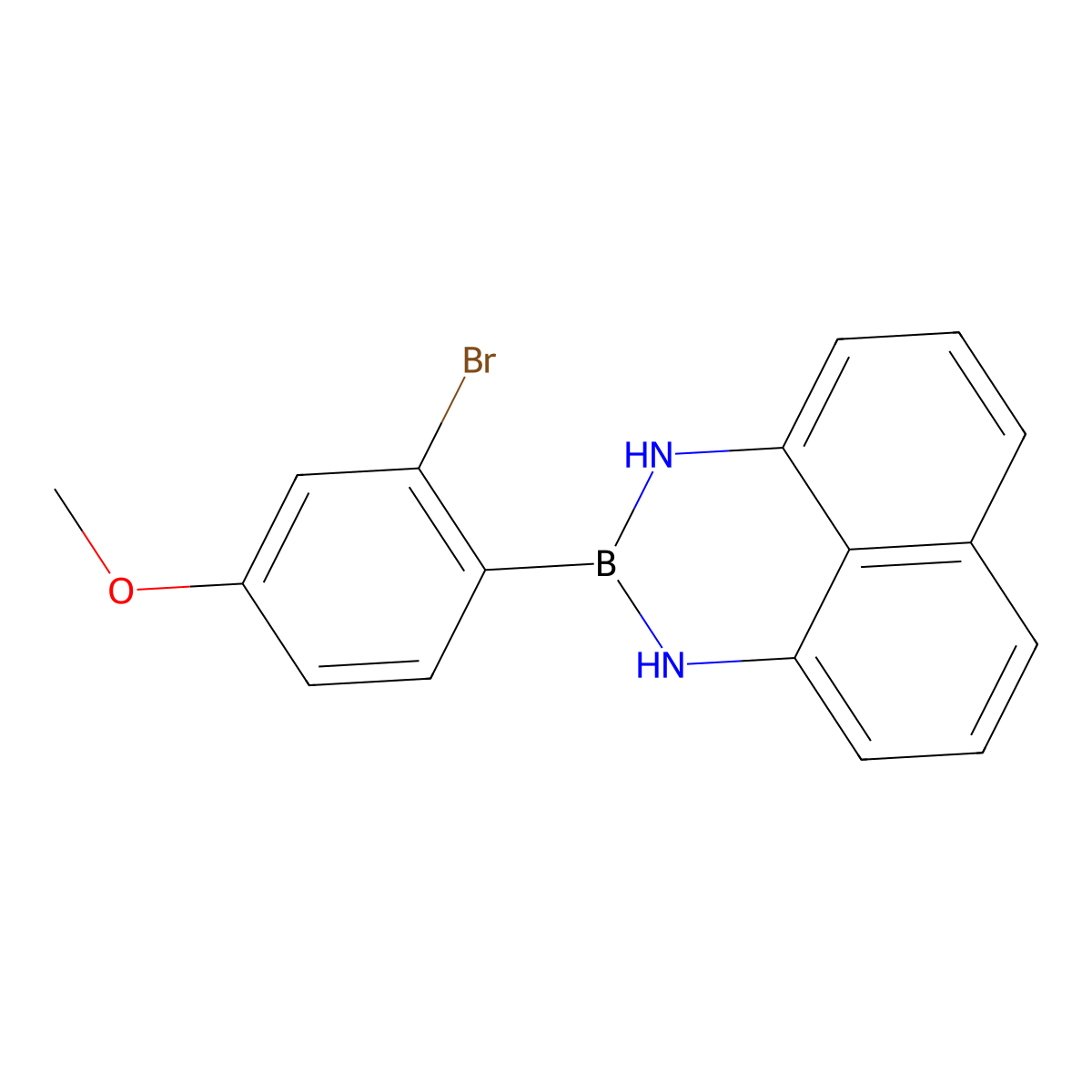2-(2-Bromo-4-methoxyphenyl)-2,3-dihydro-1H-naphtho[1,8-DE][1,3,2]diazaborinine molecular structure, CAS 2639316-69-9