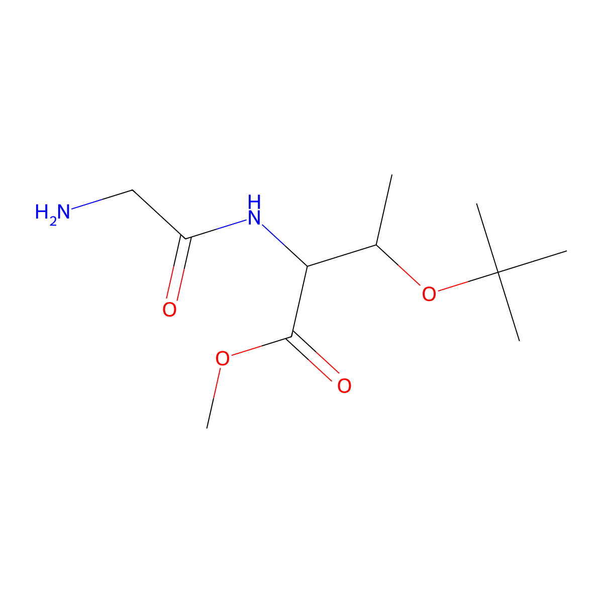 methyl (2S,3R)-2-(2-aminoacetamido)-3-(tert-butoxy)butanoate molecular structure, CAS 2639370-64-0