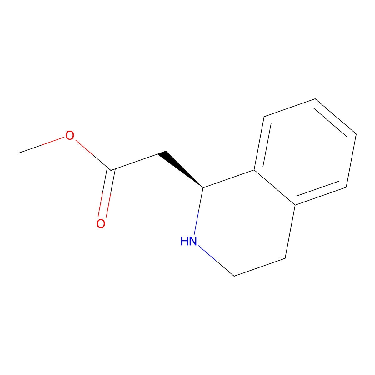 methyl 2-[(1S)-1,2,3,4-tetrahydroisoquinolin-1-yl]acetate molecular structure, CAS 2639370-65-1