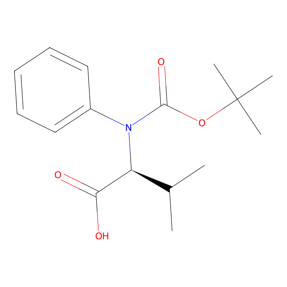 (2S)-2-{[(tert-butoxy)carbonyl](phenyl)amino}-3-methylbutanoic acid molecular structure, CAS 2639370-77-5