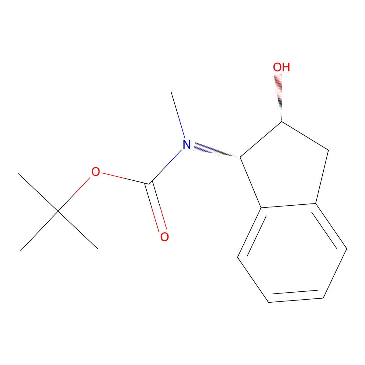 tert-butyl N-[(1S,2R)-2-hydroxy-2,3-dihydro-1H-inden-1-yl]-N-methylcarbamate molecular structure, CAS 2639370-82-2