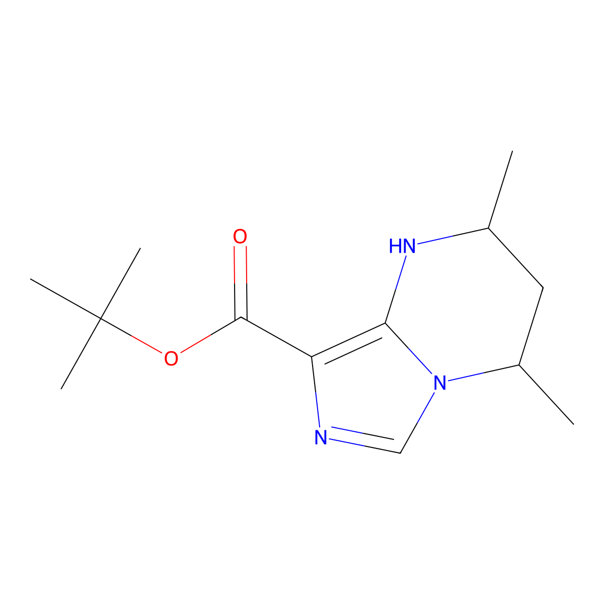 rac-tert-butyl (2R,4S)-2,4-dimethyl-1H,2H,3H,4H-imidazo[1,5-a]pyrimidine-8-carboxylate molecular structure, CAS 2639371-26-7