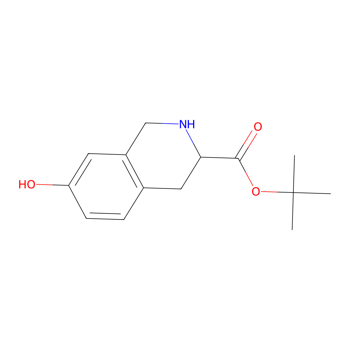 tert-butyl (3S)-7-hydroxy-1,2,3,4-tetrahydroisoquinoline-3-carboxylate molecular structure, CAS 2639371-70-1