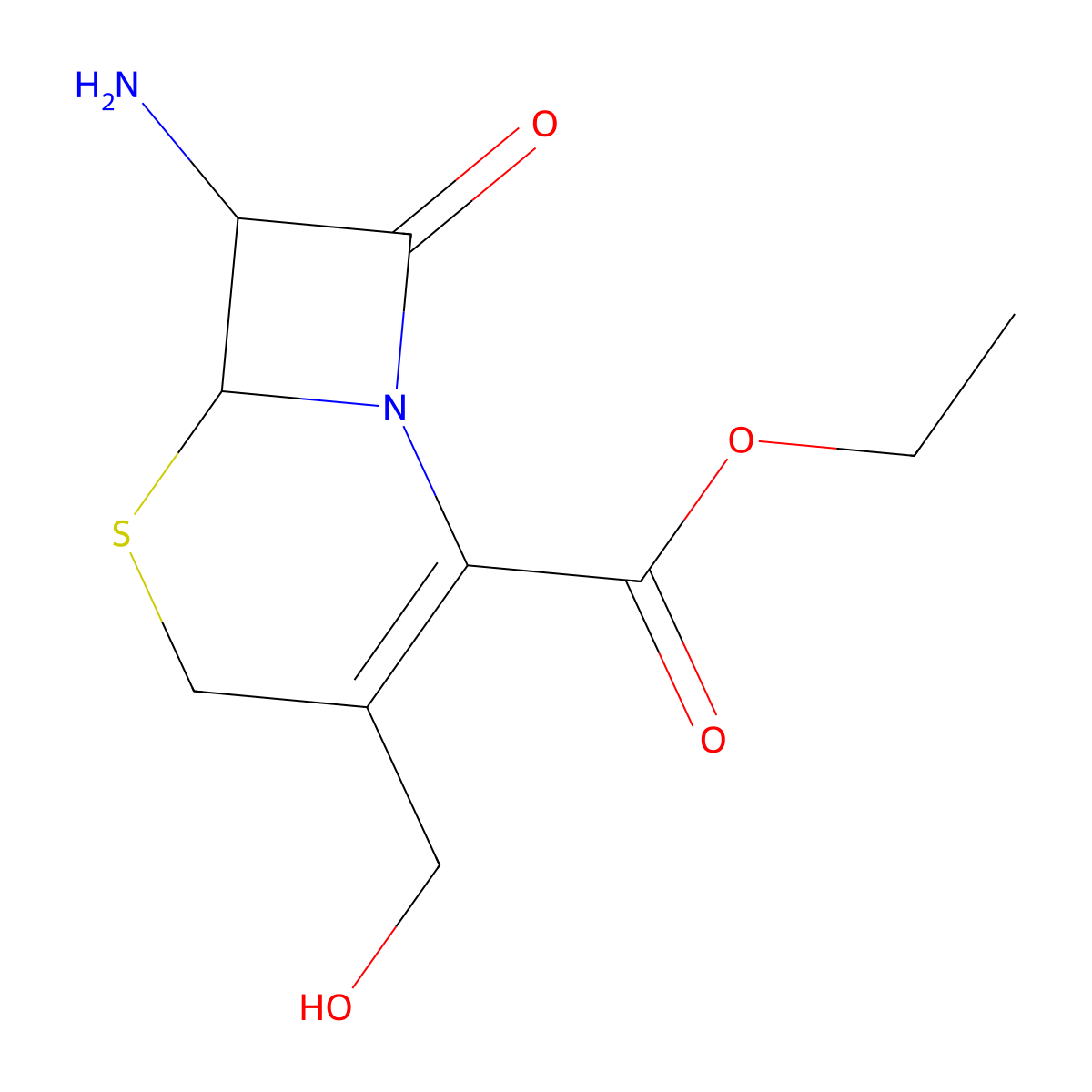 ethyl (6R,7R)-7-amino-3-(hydroxymethyl)-8-oxo-5-thia-1-azabicyclo[4.2.0]oct-2-ene-2-carboxylate molecular structure, CAS 2639371-78-9