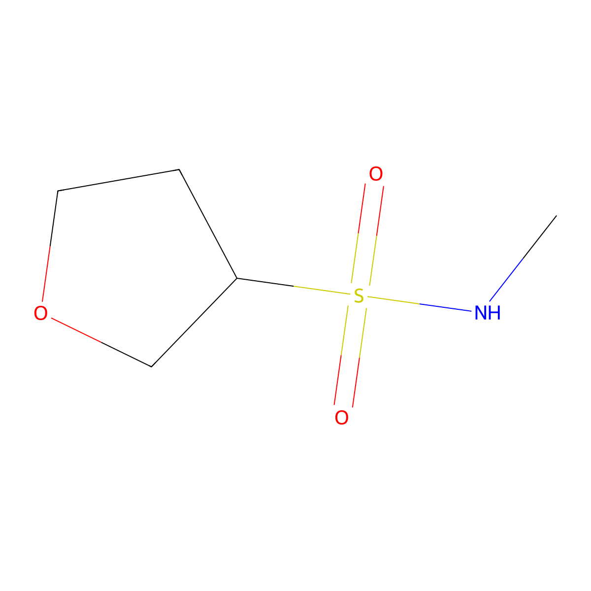 (3S)-N-methyloxolane-3-sulfonamide molecular structure, CAS 2639372-18-0