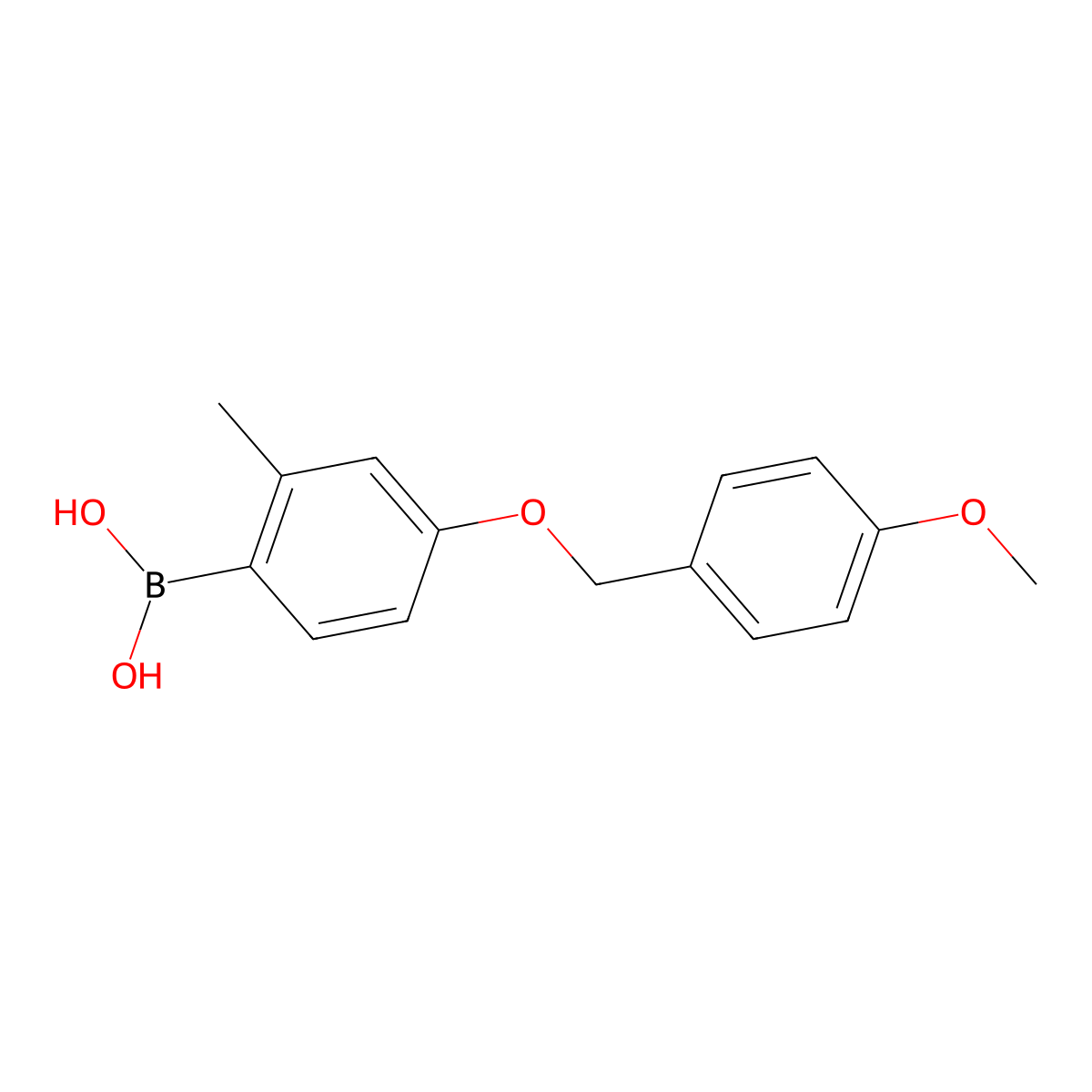 (4-((4-MethoxybenZyl)oxy)-2-methylphenyl)boronic acid molecular structure, CAS 2639372-85-1