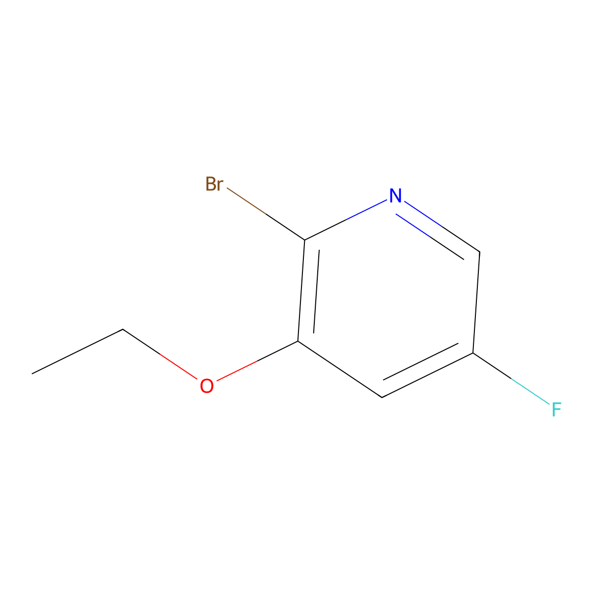 2-Bromo-3-ethoxy-5-fluoropyridine molecular structure, CAS 2639373-01-4