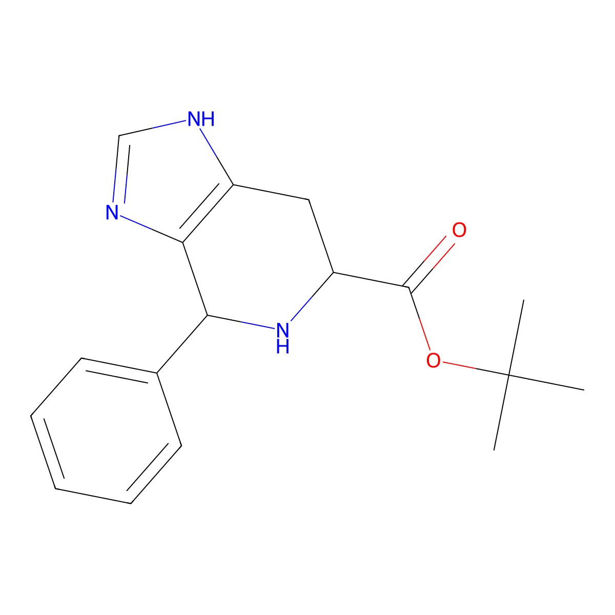 rac-tert-butyl (4R,6R)-4-phenyl-3H,4H,5H,6H,7H-imidazo[4,5-c]pyridine-6-carboxylate molecular structure, CAS 2639374-40-4