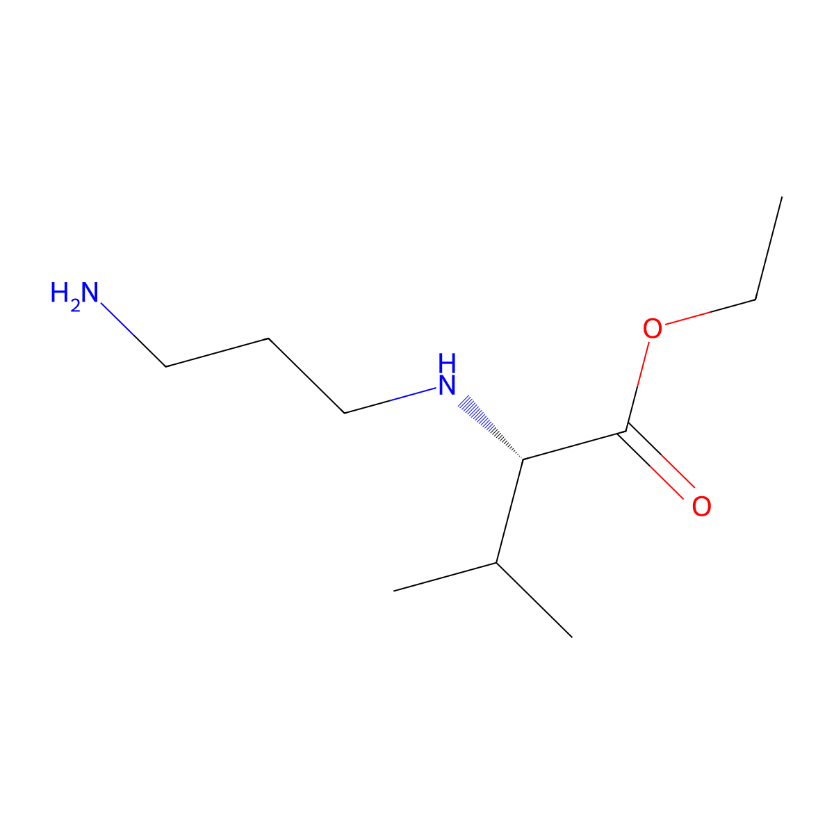ethyl (2S)-2-[(3-aminopropyl)amino]-3-methylbutanoate molecular structure, CAS 2639374-75-5